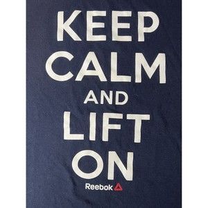 Reebok Keep Calm And Lift On WMN Size Medium Short Sleeve T Shirt
